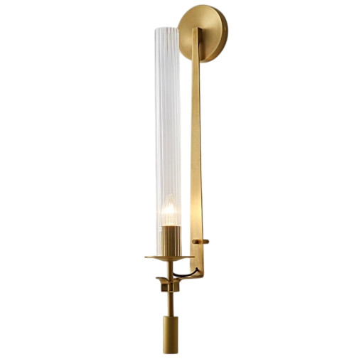 Aplica de perete în stil candelabru 58 x 12 cm Metal și sticlă Lumină albă caldă E27 90-260 V Corp de iluminat modern pentru dormitor, living sau hol