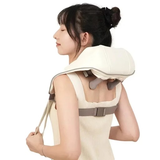Appareil de massage portable pour le cou et les jambes Massage vibrant et pétrissant Design ergonomique Fonction de compression Facile à nettoyer Fonctionnement sans fil