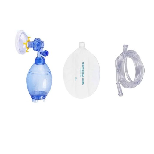 Appareil de réanimation manuel pour enfants 1600 ml Sans latex Premiers secours sac de ventilation Outil de secours d'urgence