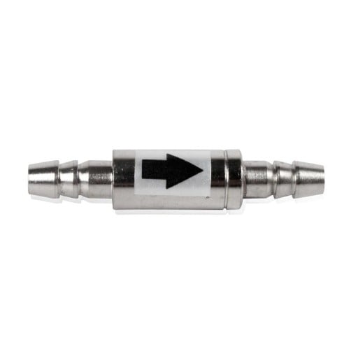 Aquarien-Rückschlagventil für CO2 Verhindert den Rückfluss von Wasser aus dem Aquarium Edelstahl Abmessungen 4 x 0,8 cm Innendurchmesser 4 mm