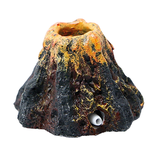 Aquarienvulkan 5 x 6,5 cm Harzdekoration für das Aquarium Blasenstein Luftauslass Dekoration mit Blaseneffekt für Aquarien