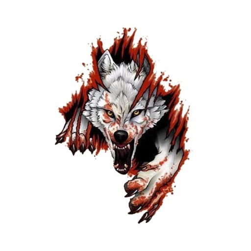 Arg wolf bil klistermärke