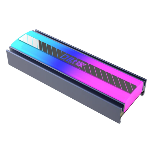 ARGB aluminium koellichaam SSD 5V 3Pin M.2 NVMe Passief koellichaam met RGB verlichting Koeling van de schijf Warmteafvoer Verlenging van de levensduur van SSD