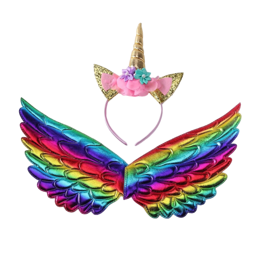 Aripioare de unicorn pentru bebeluși cu bentiță