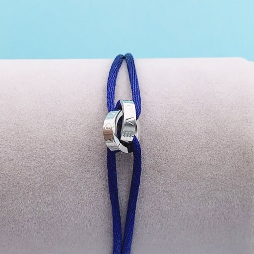 Armband van touw met verbonden cirkels