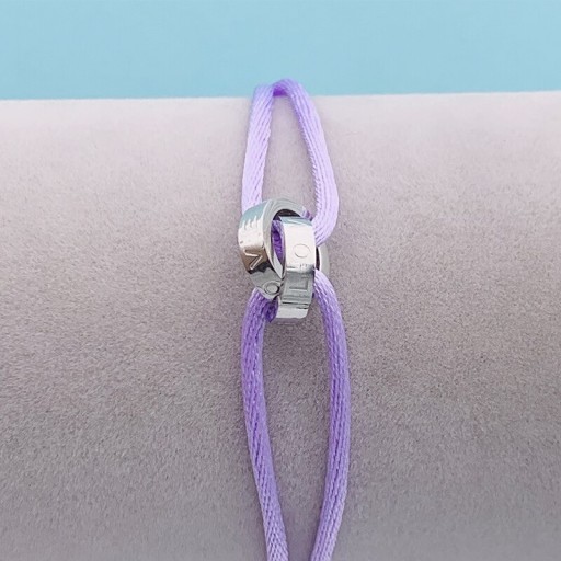 Armband van touw met verbonden cirkels