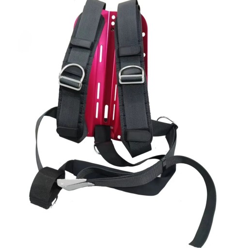 Arnés de buceo con placa dorsal KoonPeng con cinturón de entrepierna, anillos en D y herrajes de acero inoxidable 316 para buceo técnico