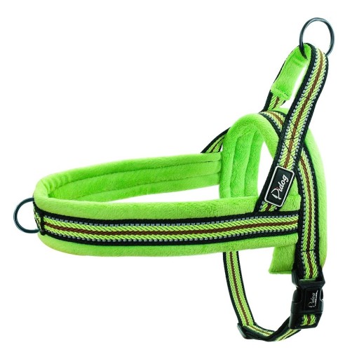 Arnés reflectante ajustable con asa, arnés de seguridad para perros pequeños y grandes, arnés de entrenamiento acolchado suave y colorido con pelo