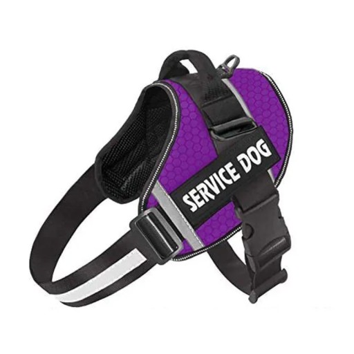 Arnés reflectante colorido, ajustable, transpirable, para mascotas, arnés de seguridad para perros pequeños con señal de perro de servicio