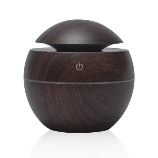 Aroma diffuser in bolvorm met verlichting Reservoir 130 ml Voeding via USB 5 V Vermogen 3 W Frequentie 2,4 MHz Compacte afmetingen 10 x 9,5 cm