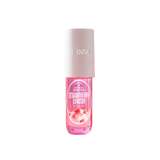 Aromatyczny spray do ciała Strawberry Crush 90 ml Długotrwały zapach truskawek Perfumowana mgiełka w różowej butelce Do codziennego użytku i podróży