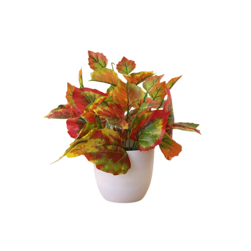 Artificial Bonsai Plant with Maple Leaves 22x20 cm Plastic Fake Plant in Pot Living Room Decoration Office Accessories