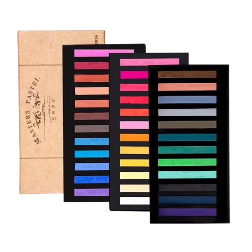 Artistic Dry Pastels 36 pcs Soft Chalk Sticks 58 x 8 x 8 mm for Sketching, Shading and Drawing for Students and Beginners