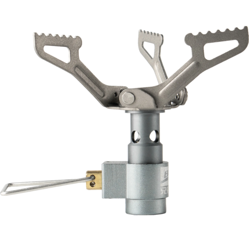 Arzător de gaz pliabil mini din titan, 123 x 75 mm, aragaz de călătorie ușor, aragaz durabil, aragaz portabil pentru drumeții în munți și păduri