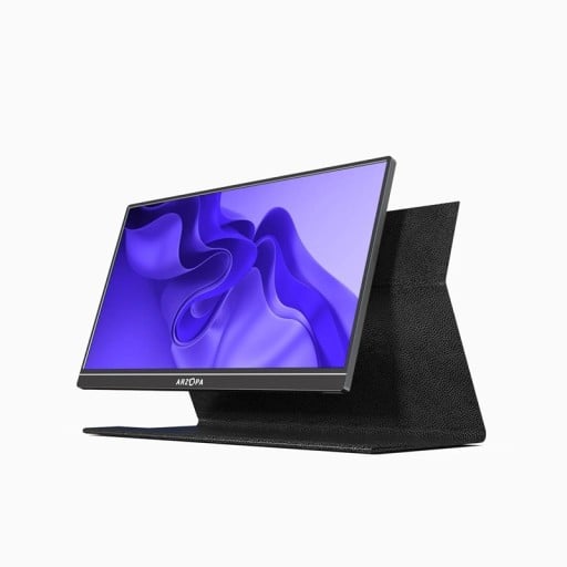 ARZOPA 15,6" przenośny monitor FHD 1920 × 1080 IPS 60 Hz HDR10 3 ms USB-C HDMI podwójne głośniki 300 cd/m² z etui ochronnym