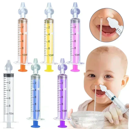 Aspirador nasal infantil 2 pcs 10 ml Seringa de silicone 12 cm Aspirador de muco Silicone + PP Material macio Fácil de limpar Cuidados