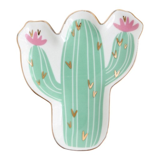 Assiette décorative cactus