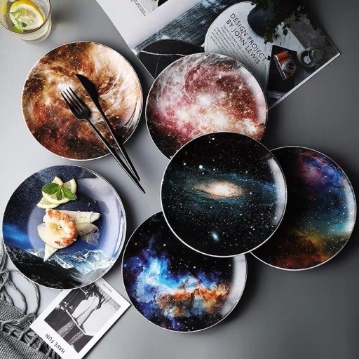 Assiette décorative espace