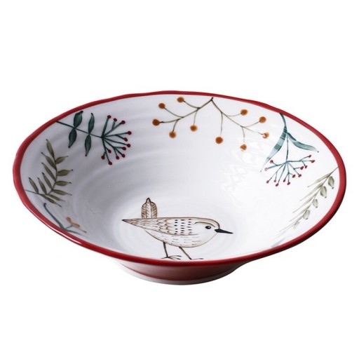 Assiette peinte avec des animaux