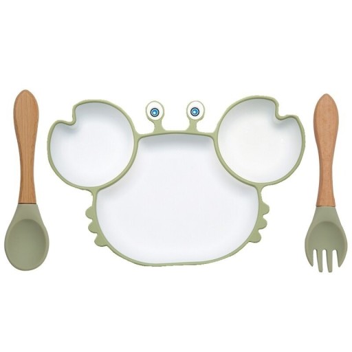 Assiette pour enfants avec couverts 3 pièces