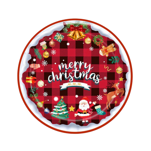 Assiettes en papier de Noël 17,8 cm 8 pcs