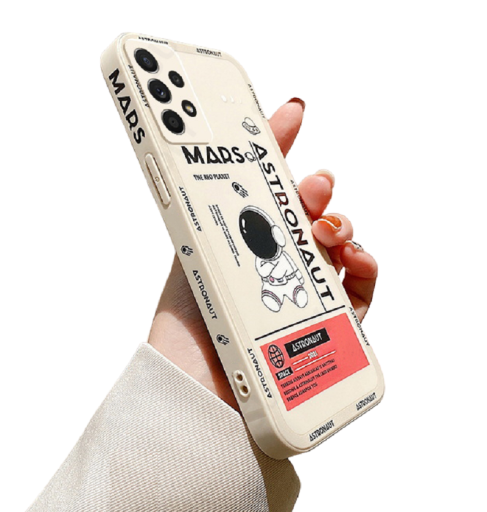 Astronaut-Themed Protective Case with Strap for Samsung Galaxy S23 Plus