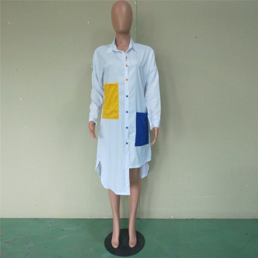 Asymetryczna sukienka koszulowa