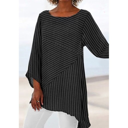 Asymmetrische gestreepte top voor dames