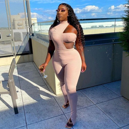Asymmetrisk off-shoulder jumpsuit för kvinnor