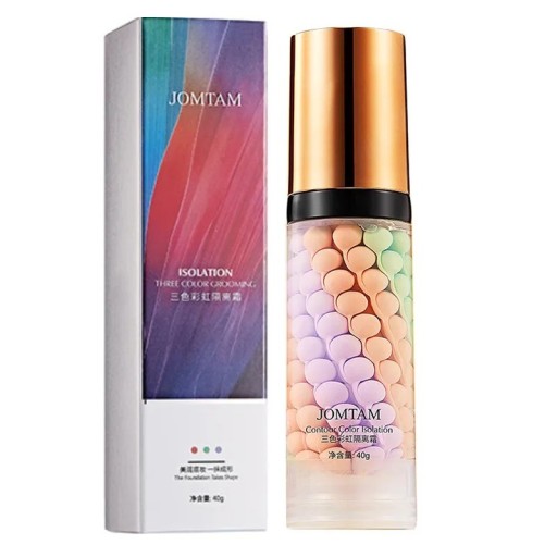 Återfuktande foundation för makeup Vattenfast primer med tre pigment för att förena hudtonen Täckande foundation för makeup 40 g