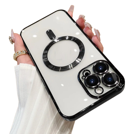 Átlátszó borító MagSafe támogatással és kameravédelemmel iPhone 15 Pro Max készülékhez