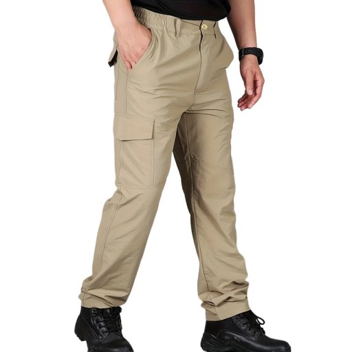 Atmungsaktive Herren Outdoor Cargohose Dünne Wanderhose Schnelltrocknende leichte Sporthose zum Wandern und Reisen