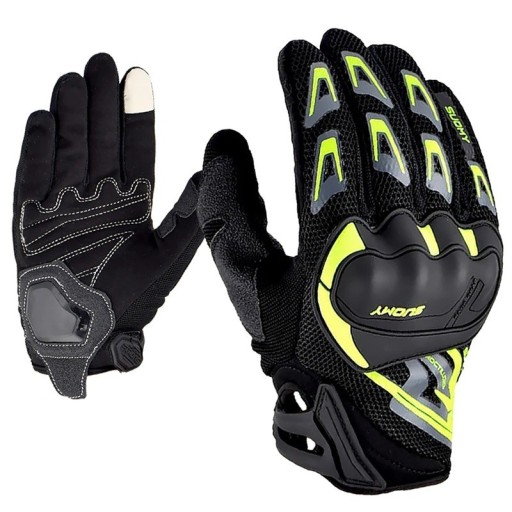 Atmungsaktive Vollfinger-Motorradhandschuhe Unisex Anti-Rutsch-Rennhandschuhe Stilvolle, langlebige Motorradhandschuhe für Männer und Frauen