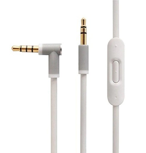 Audio kabel med mikrofon og controller til Beats høretelefoner To 3,5 mm jackstik Lydstyrke og musikafspilning Dybde 1,4 m