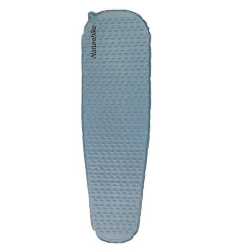 Aufblasbare Isomatte schmaler Form 185 × 55 × 3,5 cm Nylon TPU blau leicht 490 g für Camping Wandern Outdoor Verwendung