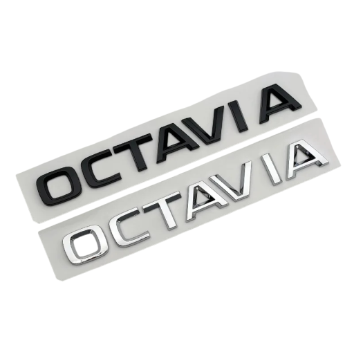 Aufkleber Logo Octavia Zeichen für den Kofferraum Emblem Buchstaben verschiedene Farben Dekoration Octavia 1 2 3 4 A5 A7 MK3 Auto Zubehör
