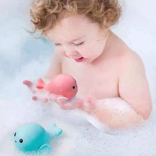 Aufzieh-Wasserspielzeug Bunter Wal Schwimmspielzeug ohne Batterien für die Badewanne oder den Pool für Kinder