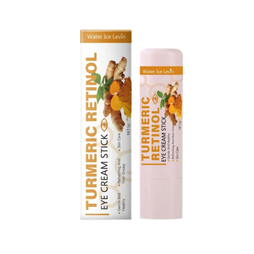 Augencreme mit Retinol und Kurkuma im Stick 15 g Gegen Schwellungen und Augenringe Hautstraffung Feuchtigkeitsversorgung Faltenglättung
