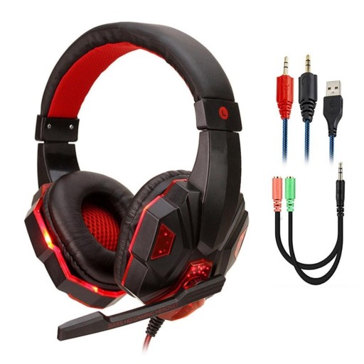 Auriculares de gaming com retroiluminação