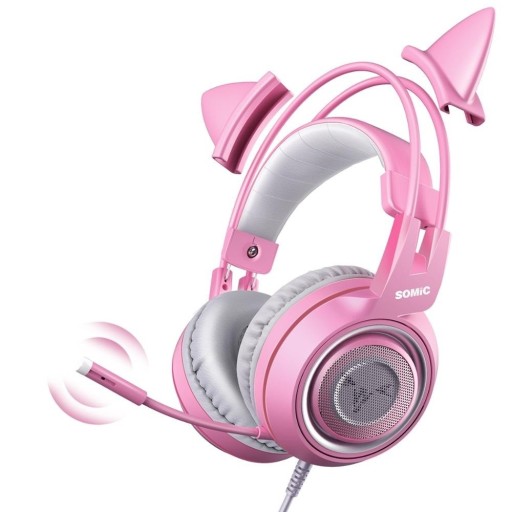 Auriculares de jogo com suporte