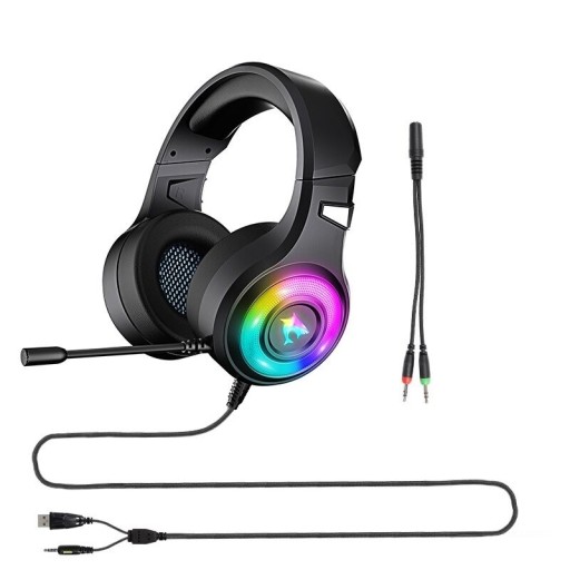 Auriculares de jogo retroiluminados