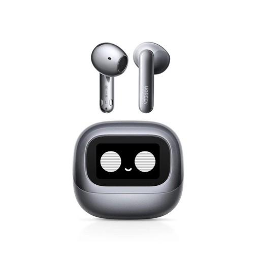 Auriculares Inalámbricos UGREEN con Pantalla Táctil de Color, Cancelación Activa de Ruido, Cómodos para los Oídos, Alta Calidad de Sonido