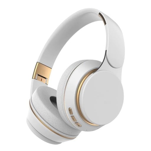 Auriculares sem fios over-ear com microfone Bluetooth 5.0 Duração de 10 a 12 horas Slot para cartão Micro SD Alcance de 10 m Controlo