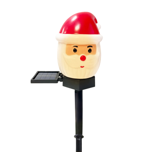 Aurinkovalo 29 cm Puutarhan koriste Santa Vedenkestävä ulko-LED-valo 10 cm hahmo Koriste nurmelle ja pihalle Joulun valaistus