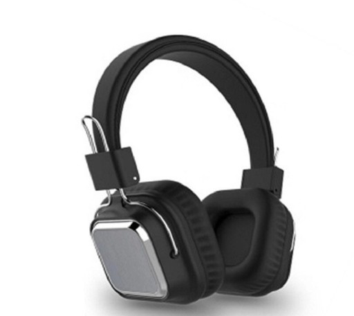 Auscultadores Bluetooth over-ear com rádio FM e slot para cartão Micro SD Microfone embutido para chamadas Alcance de 10 m Conector