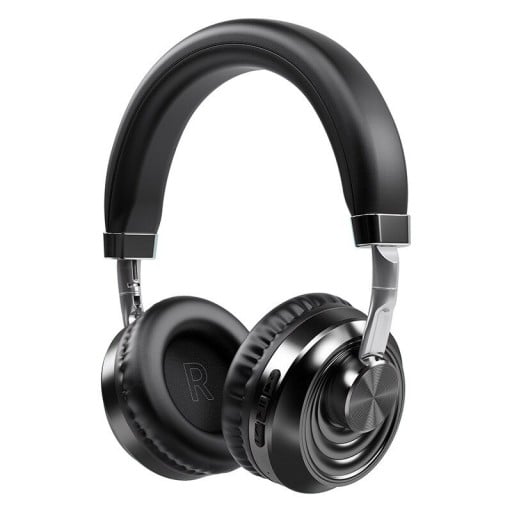 Auscultadores sem fios over-ear com almofadas acolchoadas Bluetooth 5.0 Autonomia até 12 horas Slot para cartão Micro SD Cabo de áudio