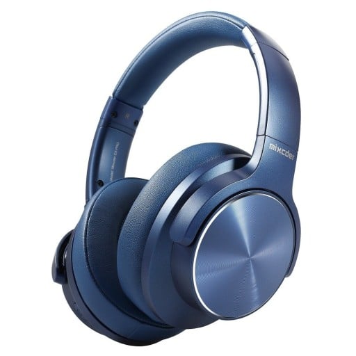 Auscultadores sem fios sobre a orelha com microfone Bluetooth 5.0 Almofadas com espuma de memória Controlo de volume Impedância 32 Ω Azul escuro