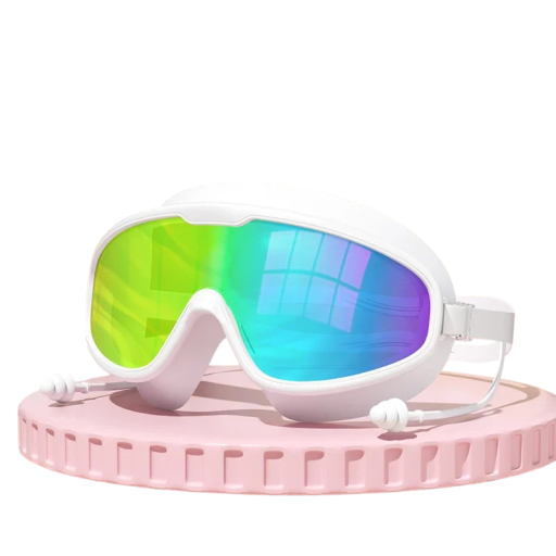 Außen-Schwimmbrille mit Ohrstöpseln Silikon-Wasserdichte Brille zum Schwimmen im Pool, Meer und offenen Gewässern