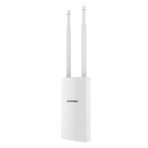 Außen-WiFi-Router Access Point 300 Mb/s 2,4 GHz Qualcomm QCA9533 PoE 2×5 dBi Antenne wasserdicht weißer AP für Außenbereich