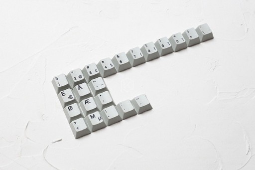 Austauschbare Tasten für eine internationale Tastatur